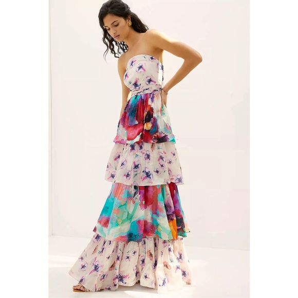 nidhi yasha Dresses & Skirts - New Anthropologie Nidhi Yasha Guinevere Maxi Dress Sz 6P